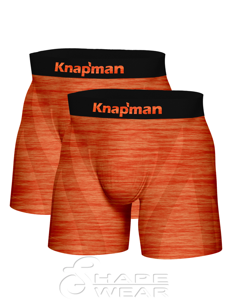 Knapman Ultimate Comfort Boxershort 3.0 Oranje Melange | Twopack